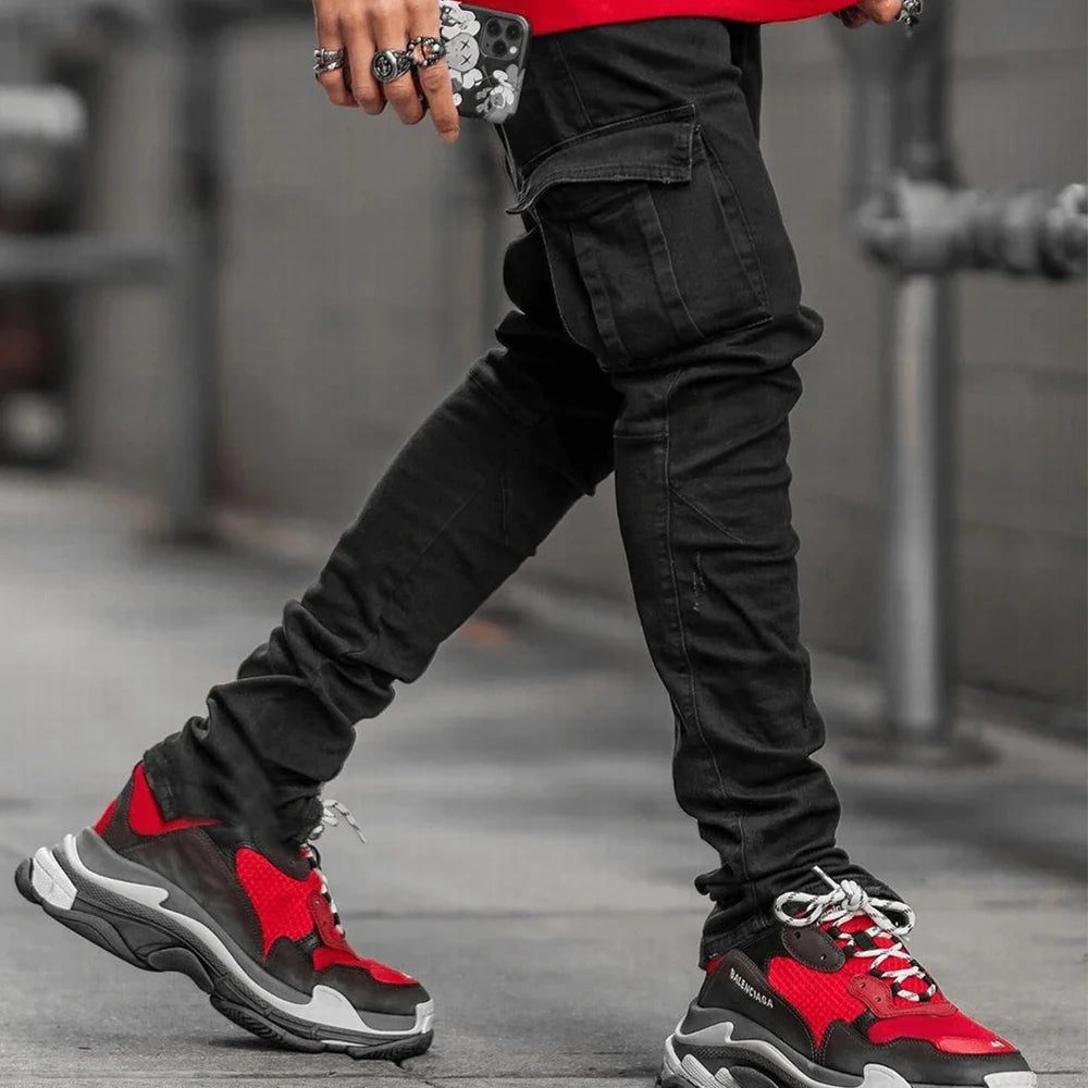 Denim Cargo Pants For Men
