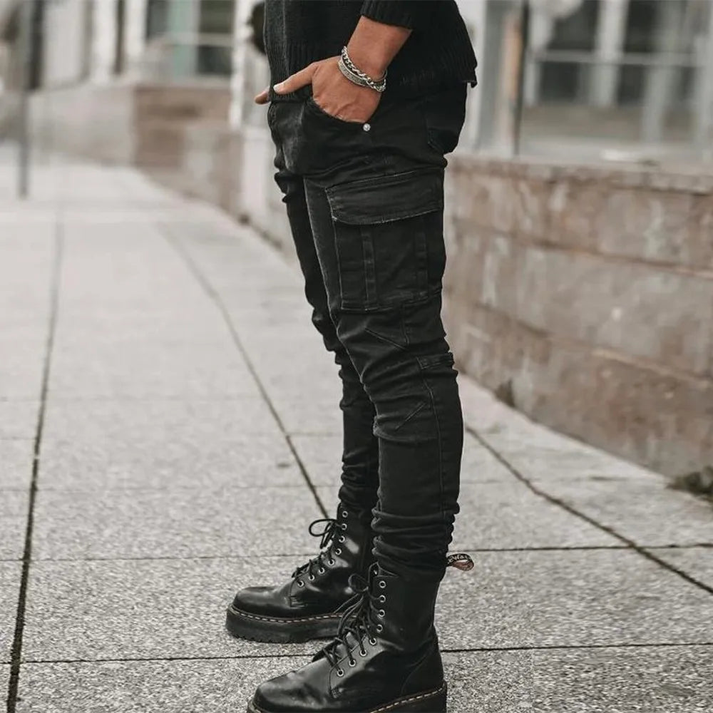 Denim Cargo Pants For Men
