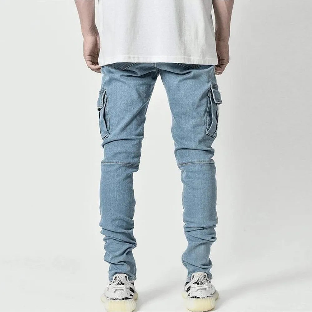 Denim Cargo Pants For Men