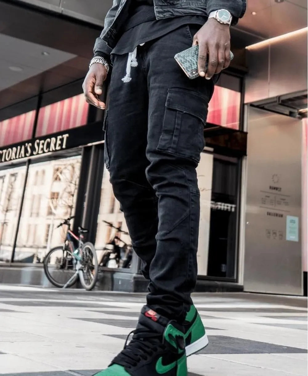 Denim Cargo Pants For Men