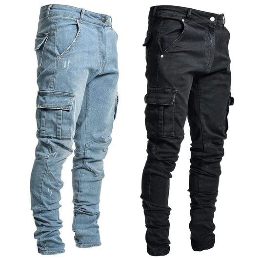 Denim Cargo Pants For Men